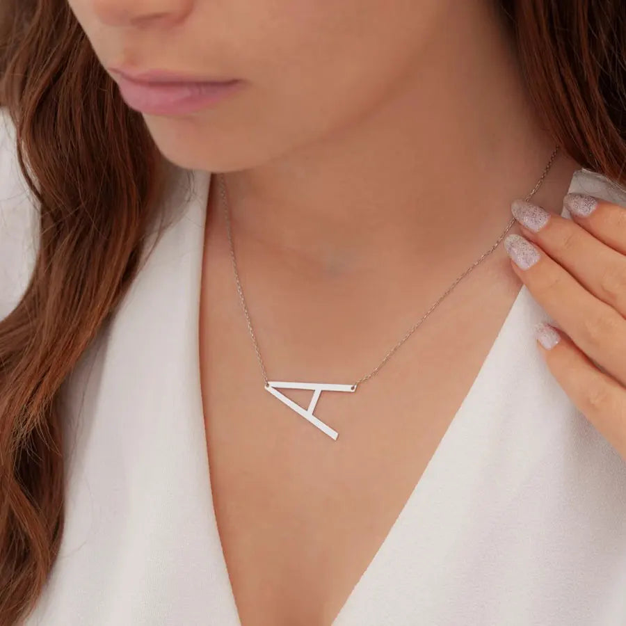 Peris Gems 100% Stainless Steel Initial Letter Name Pendant Necklace for Women Waterproof Non-Tarnish Alphabet A-Z 26 Letter Necklaces SHEIN Amazon Temu
