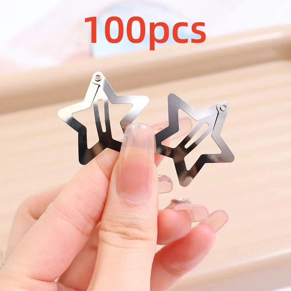 Peris Gems 100pcs 10/25/50/100/200pcs Y2K Silver Star Hair Clips for Girls Metal Snap Clip Hairpins Barrettes Hair Grip Jewel Hair Accessories 10/25/50/100/200pcs Y2K Silver Star Hair Clips for Girls Metal Snap Clip Hairpins Barrettes Hair Grip Jewel Hair Accessories SHEIN Amazon Temu