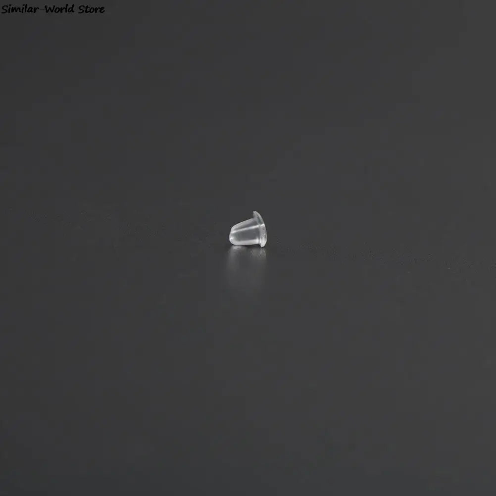 Peris Gems 100pcs/lot Clear Soft Silicone Rubber Earring Backs Safety Bullet Stopper Rubber Jewelry Accessories DIY Parts Ear Plugging SHEIN Amazon Temu