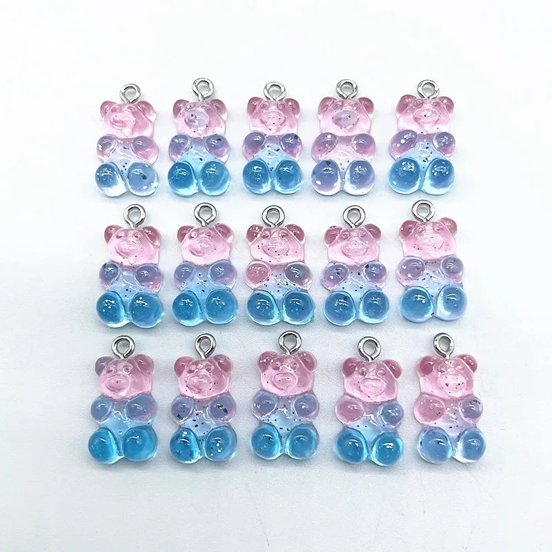 Peris Gems 101 10Pcs Candy Bear Pendant Charms for Necklace Bracelet Earrings Jewelry Making Diy Findings Resin Bears Christmas Making SHEIN Amazon Temu