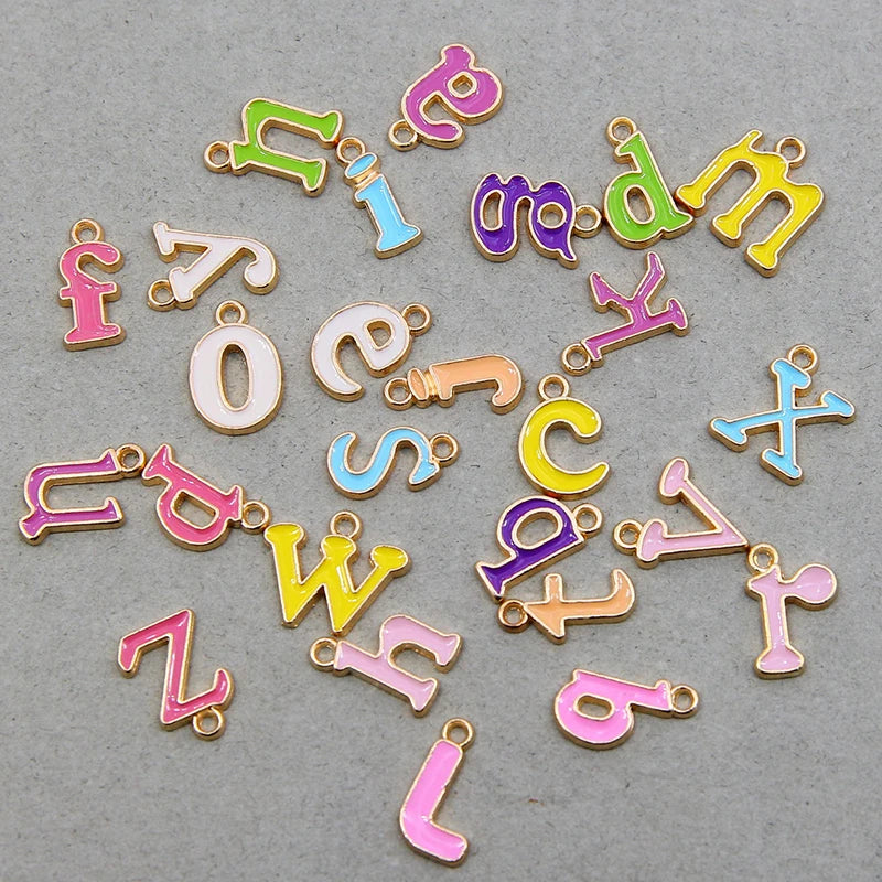 Peris Gems 10pcs 10mm English Alphabet Pendant Enamel Charms Initial Letter Pendants For Jewelry Making Handmade DIY Bracelet Earrings SHEIN Amazon Temu