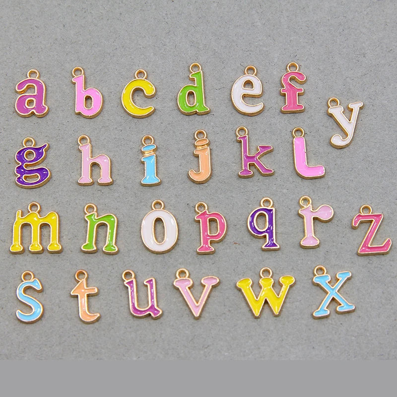 Peris Gems 10pcs 10mm English Alphabet Pendant Enamel Charms Initial Letter Pendants For Jewelry Making Handmade DIY Bracelet Earrings SHEIN Amazon Temu