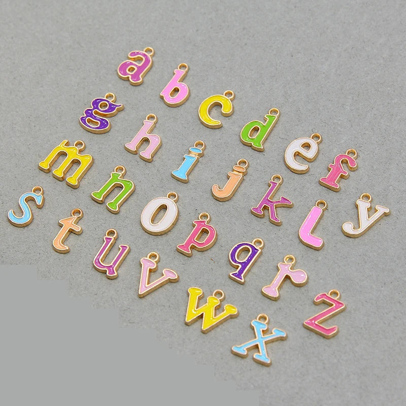 Peris Gems 10pcs 10mm English Alphabet Pendant Enamel Charms Initial Letter Pendants For Jewelry Making Handmade DIY Bracelet Earrings SHEIN Amazon Temu