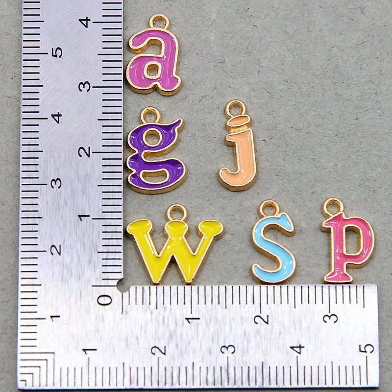 Peris Gems 10pcs 10mm English Alphabet Pendant Enamel Charms Initial Letter Pendants For Jewelry Making Handmade DIY Bracelet Earrings SHEIN Amazon Temu