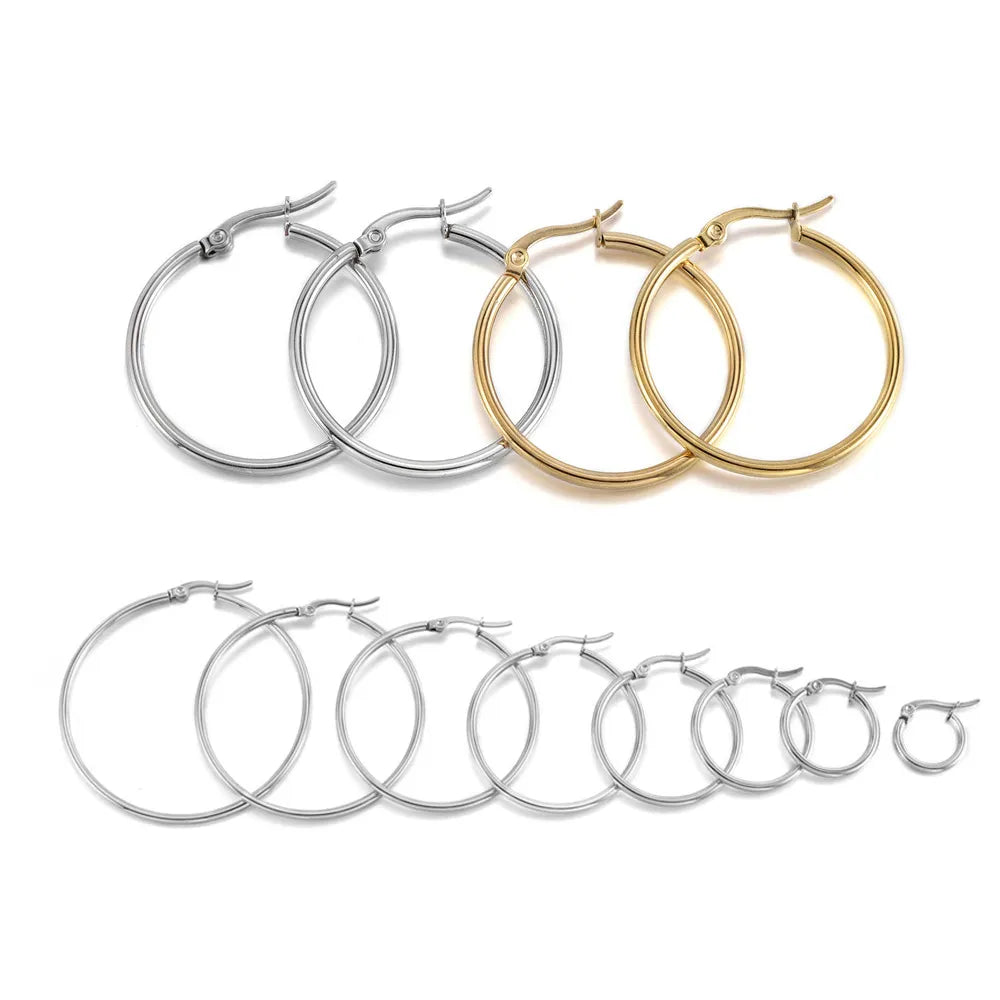 Peris Gems 10Pcs 15-50mm Stainless Steel Earrings Open Earring Hooks Base Ear Ring Drops DIY Dangle Earring Jewelry Making Accessories SHEIN Amazon Temu