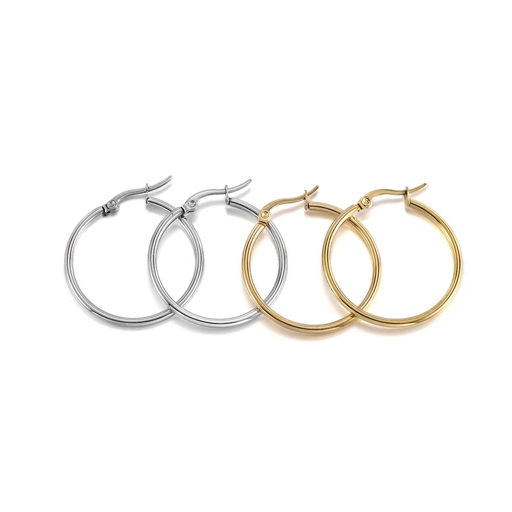 Peris Gems 10Pcs 15-50mm Stainless Steel Earrings Open Earring Hooks Base Ear Ring Drops DIY Dangle Earring Jewelry Making Accessories SHEIN Amazon Temu