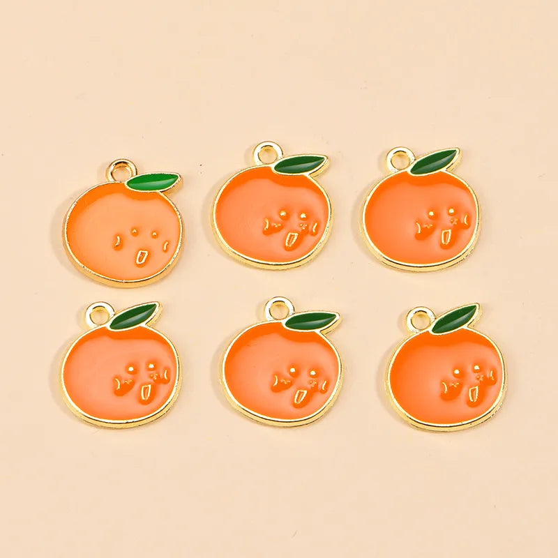 Peris Gems 10pcs 2 10Pcs Enamel Orange Charms for Earrings Pendants Necklaces Fruit Tangerine Charms Handmade DIY Jewelry Making Accessories SHEIN Amazon Temu