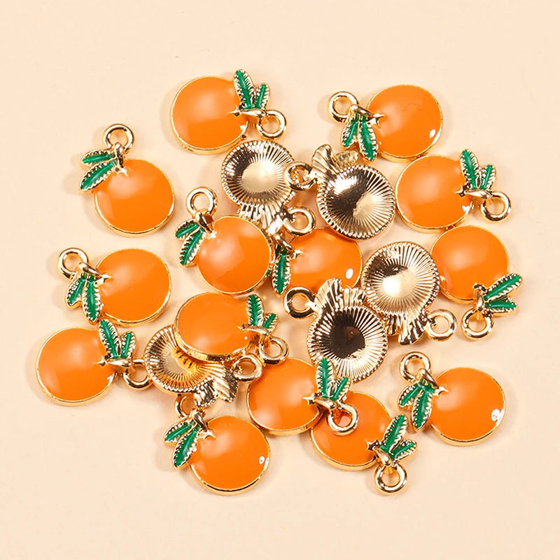 Peris Gems 10pcs 4 10Pcs Enamel Orange Charms for Earrings Pendants Necklaces Fruit Tangerine Charms Handmade DIY Jewelry Making Accessories SHEIN Amazon Temu