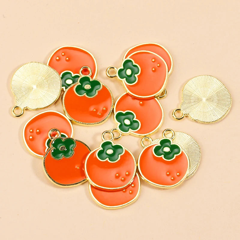 Peris Gems 10pcs 9 10Pcs Enamel Orange Charms for Earrings Pendants Necklaces Fruit Tangerine Charms Handmade DIY Jewelry Making Accessories SHEIN Amazon Temu