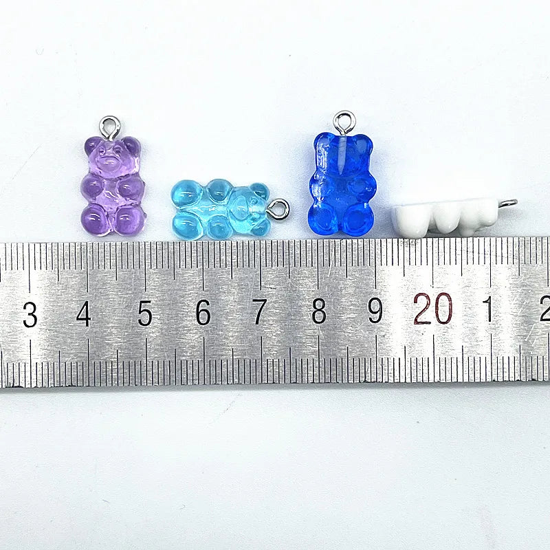 Peris Gems 10Pcs Candy Bear Pendant Charms for Necklace Bracelet Earrings Jewelry Making Diy Findings Resin Bears Christmas Making SHEIN Amazon Temu