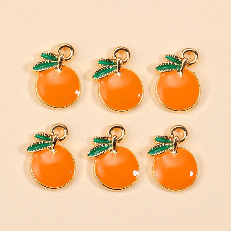 Peris Gems 10Pcs Enamel Orange Charms for Earrings Pendants Necklaces Fruit Tangerine Charms Handmade DIY Jewelry Making Accessories SHEIN Amazon Temu