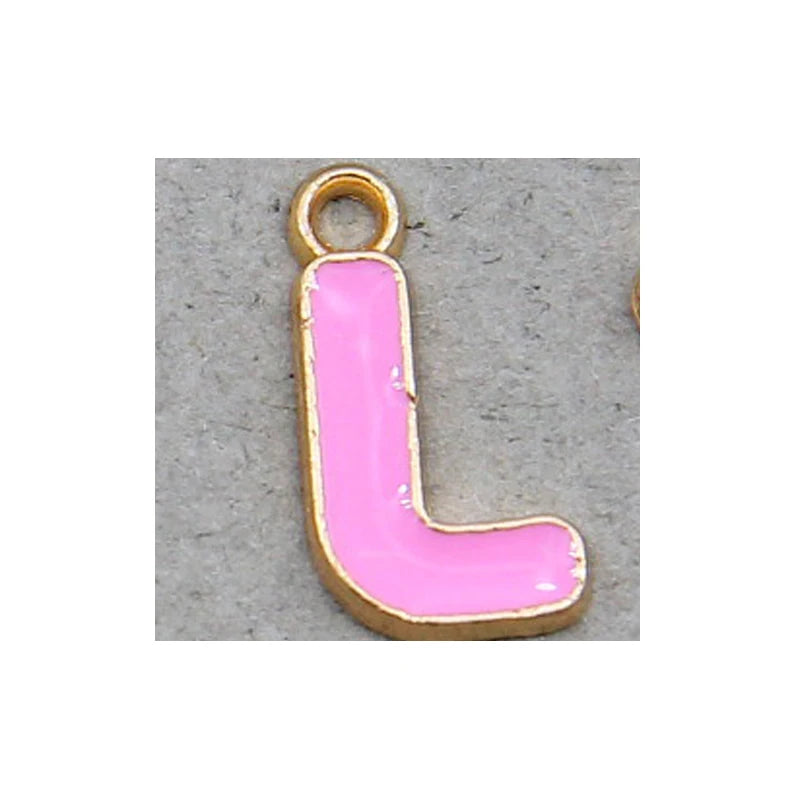 Peris Gems 10pcs L 10pcs 10mm English Alphabet Pendant Enamel Charms Initial Letter Pendants For Jewelry Making Handmade DIY Bracelet Earrings SHEIN Amazon Temu