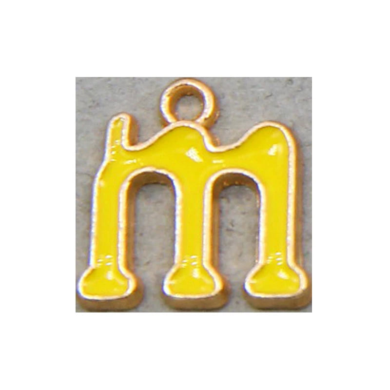 Peris Gems 10pcs M 10pcs 10mm English Alphabet Pendant Enamel Charms Initial Letter Pendants For Jewelry Making Handmade DIY Bracelet Earrings SHEIN Amazon Temu