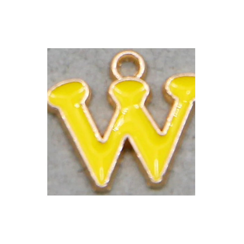 Peris Gems 10pcs W 10pcs 10mm English Alphabet Pendant Enamel Charms Initial Letter Pendants For Jewelry Making Handmade DIY Bracelet Earrings SHEIN Amazon Temu