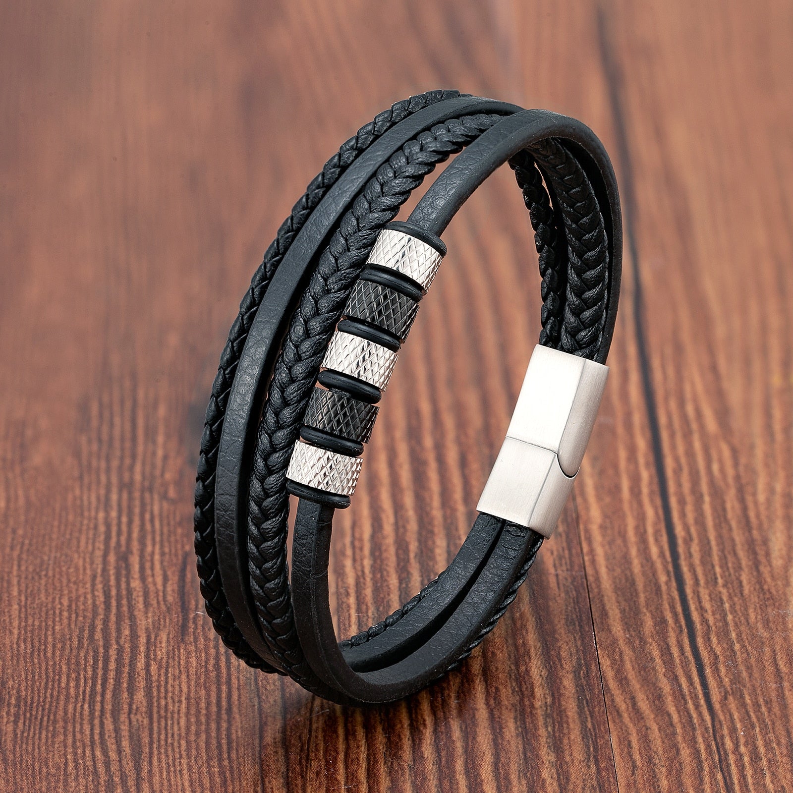 Peris Gems 11 / 18.5cm Woven Multilayered Bracelets Unisex | Stainless-Steel Clasp SHEIN Amazon Temu