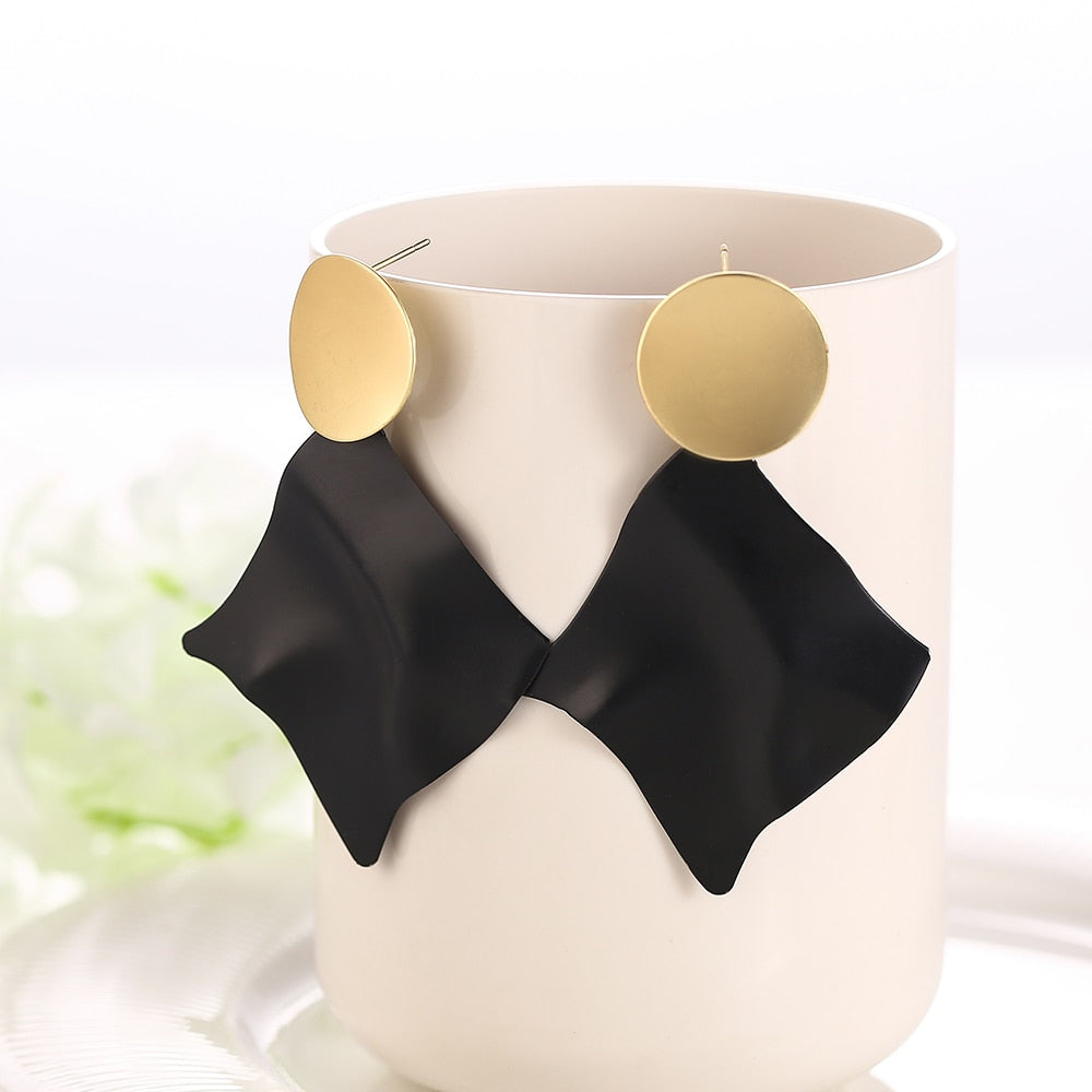 Peris Gems 11 Black and Golden Drop Earrings for Women | Hollow Dangle Earrings for Women SHEIN Amazon Temu