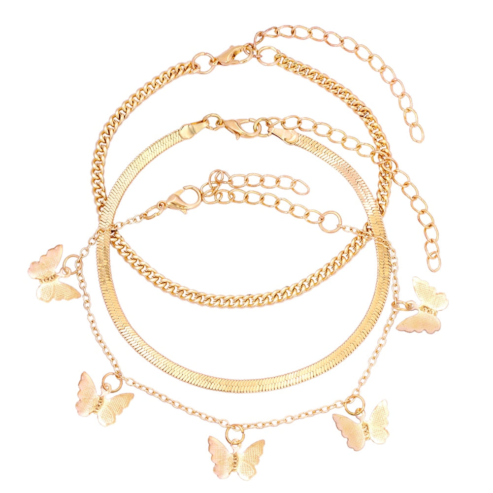 Peris Gems 11 Boho 3pc Cuban Chain Silver Anklets for Women SHEIN Amazon Temu