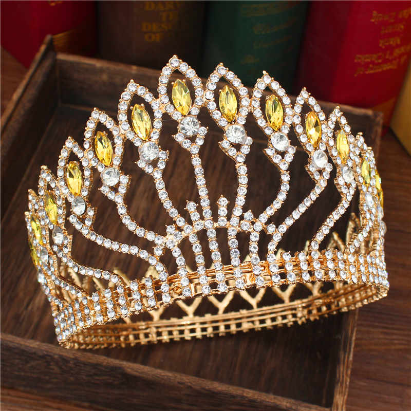 Peris Gems 11 Crystal Queen Wedding Tiara Crown | Women&