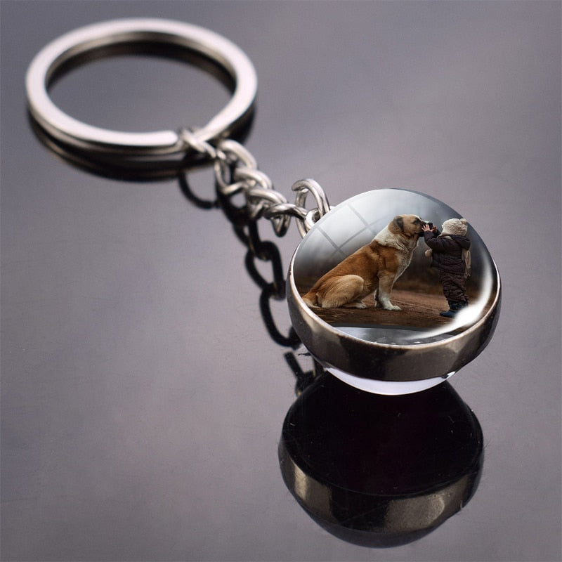 Peris Gems 11 Cute Animal Glass Ball Keychains | French Bulldog Labrador Keychains SHEIN Amazon Temu