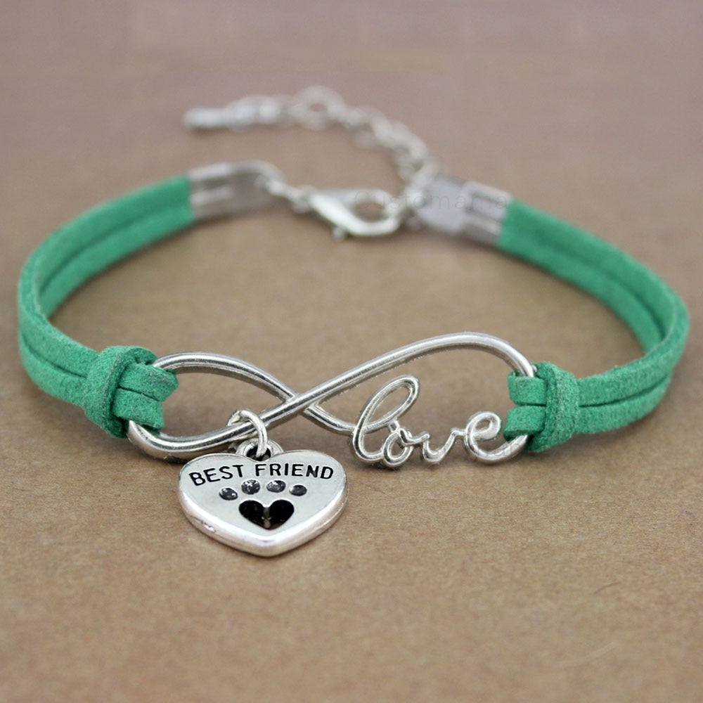 Peris Gems 11 Dog Paw Infinity Rope Bracelets for Women | Animal Love Charms Dog Paw Infinity Rope Bracelets for Women Animal Love Charms SHEIN Amazon Temu