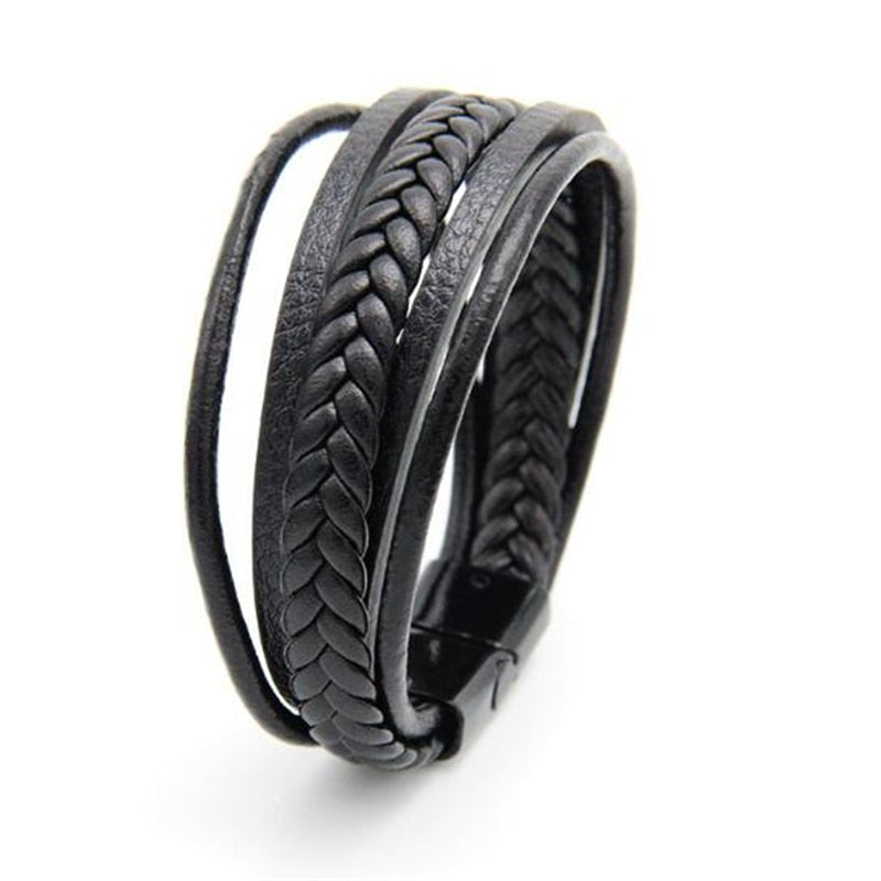Peris Gems 11 Genuine Leather Braided Bracelet for Men SHEIN Amazon Temu