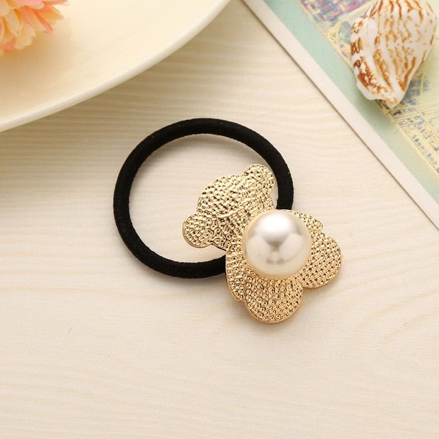 Peris Gems 11 Gold Pearl Elastic Rope Hair Ties for Women SHEIN Amazon Temu