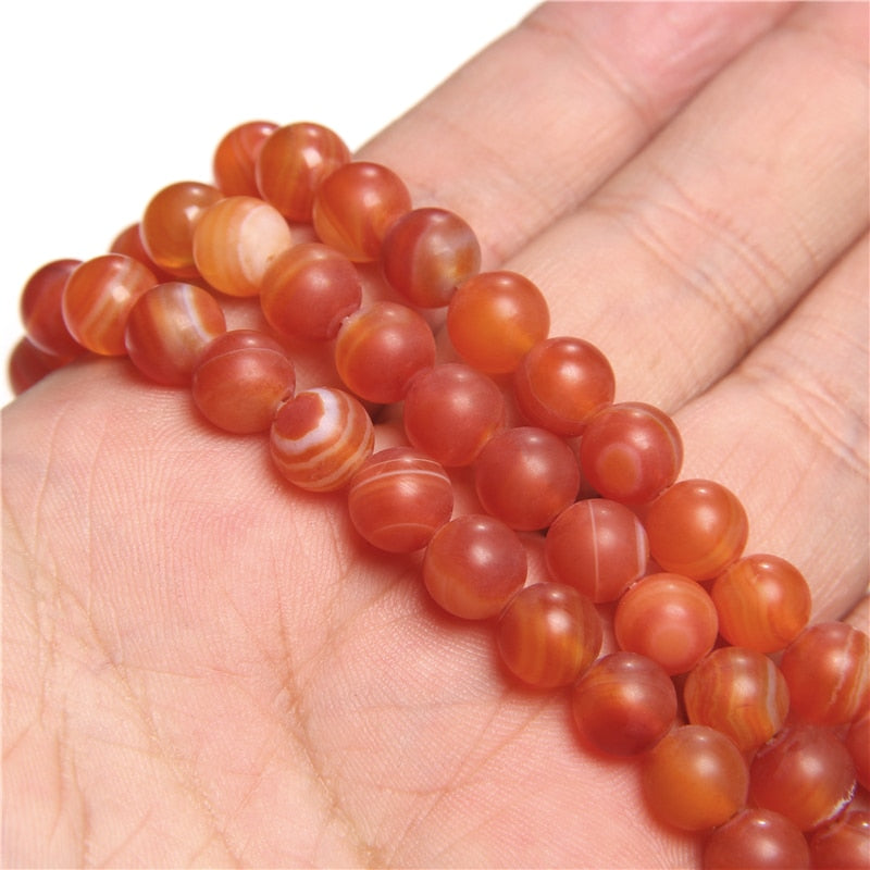 Peris Gems 11 Matte Orange / 4mm(approx 92pcs) Polished Matte Natural Stone 8 10 MM Agate Spacer Beads for DIY Jewelry Polished Matte Natural Stone 8 10 MM Agate Spacer Beads SHEIN Amazon Temu