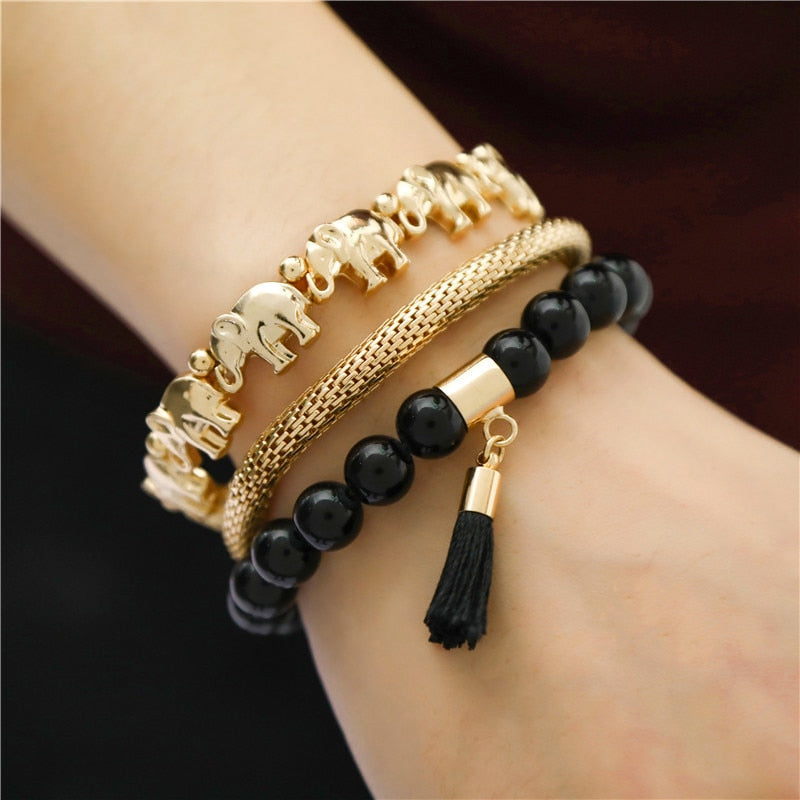 Peris Gems 11 Micro Pave CZ 8mm Disco Ball Bracelet Unisex | 3pc Black Bracelet Charm Set SHEIN Amazon Temu