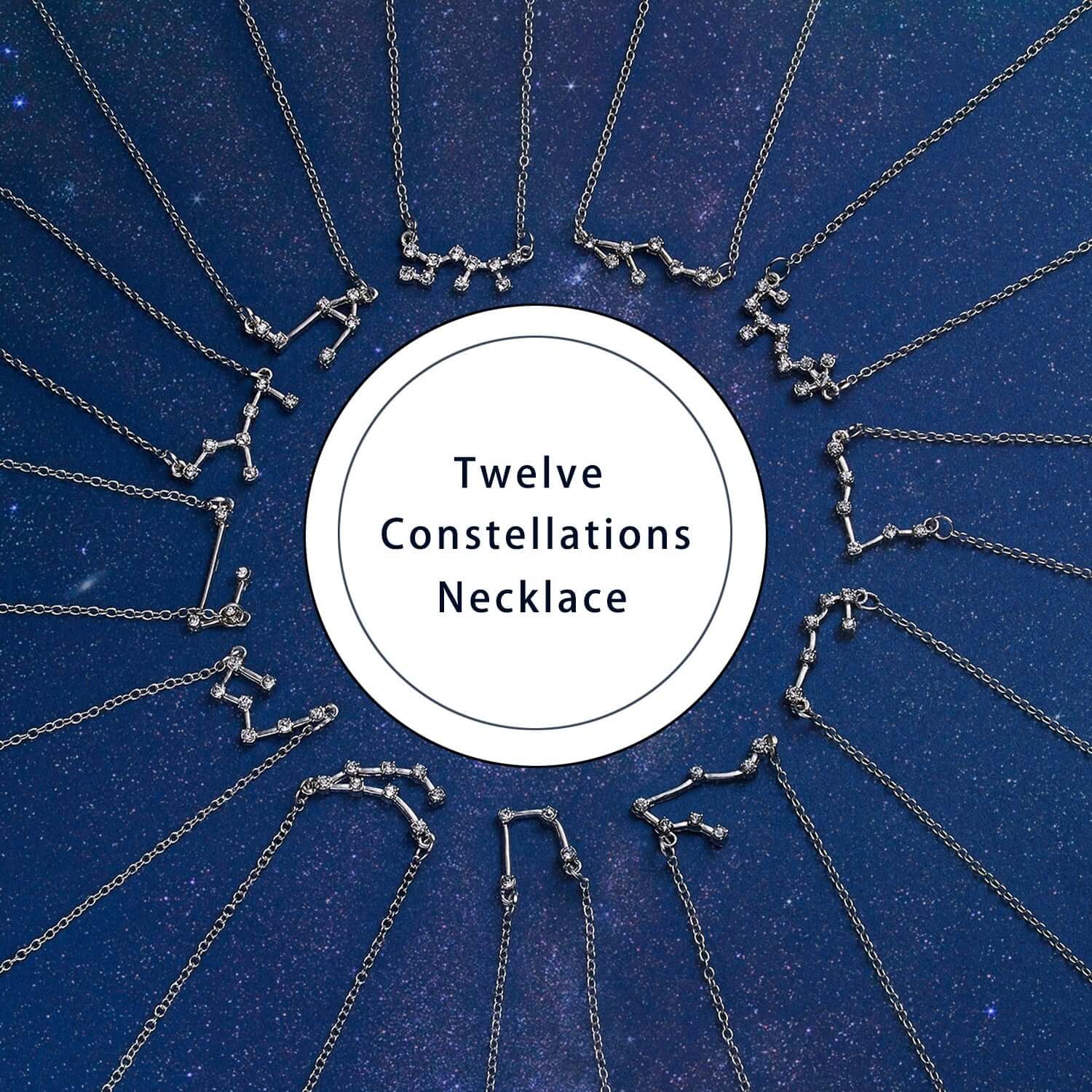 Peris Gems 12 Constellation Zodiac Sign Necklace SHEIN Amazon Temu