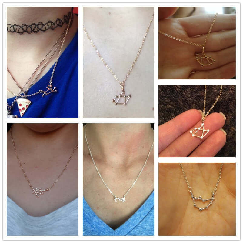 Peris Gems 12 Constellation Zodiac Sign Necklace SHEIN Amazon Temu