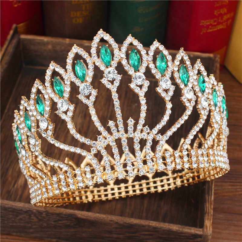 Peris Gems 12 Crystal Queen Wedding Tiara Crown | Women&