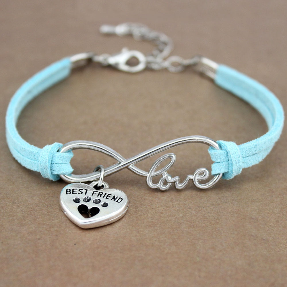 Peris Gems 12 Dog Paw Infinity Rope Bracelets for Women | Animal Love Charms Dog Paw Infinity Rope Bracelets for Women Animal Love Charms SHEIN Amazon Temu