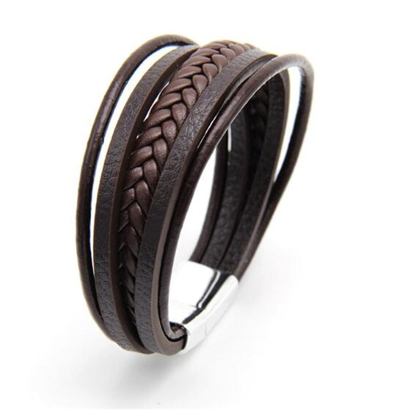 Peris Gems 12 Genuine Leather Braided Bracelet for Men SHEIN Amazon Temu