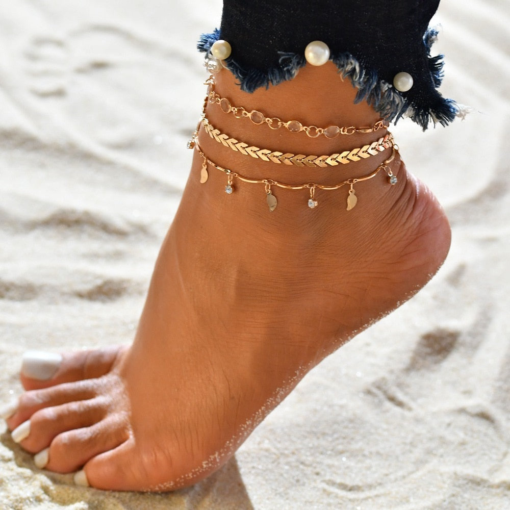 Peris Gems 12 Gold Seashell Anklets for Women | Diamond Ankle Bracelet SHEIN Amazon Temu