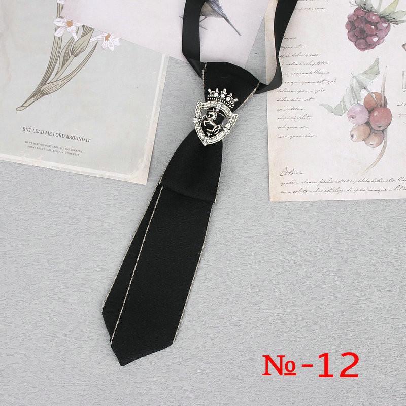 Peris Gems 12 Hand Made Black Ribbon Rhinestone Crystal Neckties - Unisex SHEIN Amazon Temu