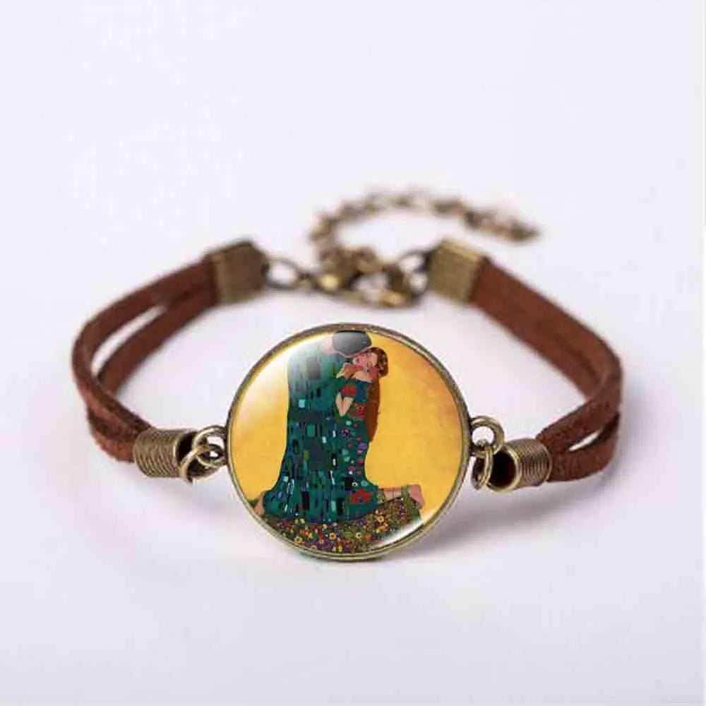 Peris Gems 12 Mother and Child by Gustav Klimt Art Photo Bracelet SHEIN Amazon Temu