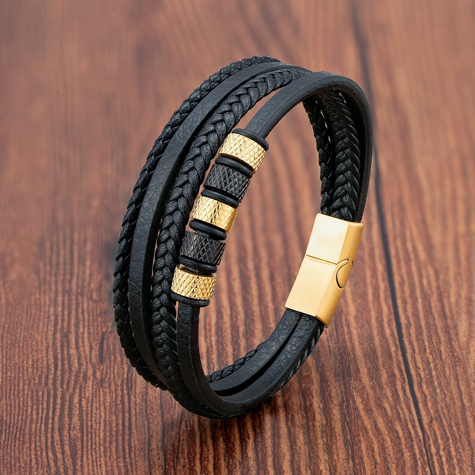 Peris Gems 13 / 18.5cm Woven Multilayered Bracelets Unisex | Stainless-Steel Clasp SHEIN Amazon Temu