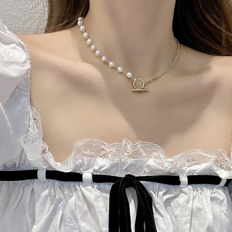 Peris Gems 13 Dainty Pearl Flower Choker Necklace for Women | Gold Pearl Necklaces Dainty Pearl Flower Choker Necklace for Women Gold Necklaces SHEIN Amazon Temu