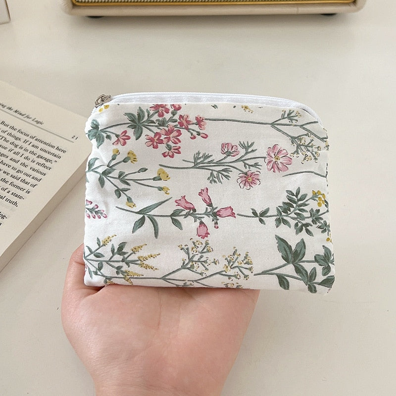 Peris Gems 13 Floral Canvas Small Zipper Coin Purse for Women | Lipstick Bags Floral Canvas Small Zipper Coin Purse for Women SHEIN Amazon Temu