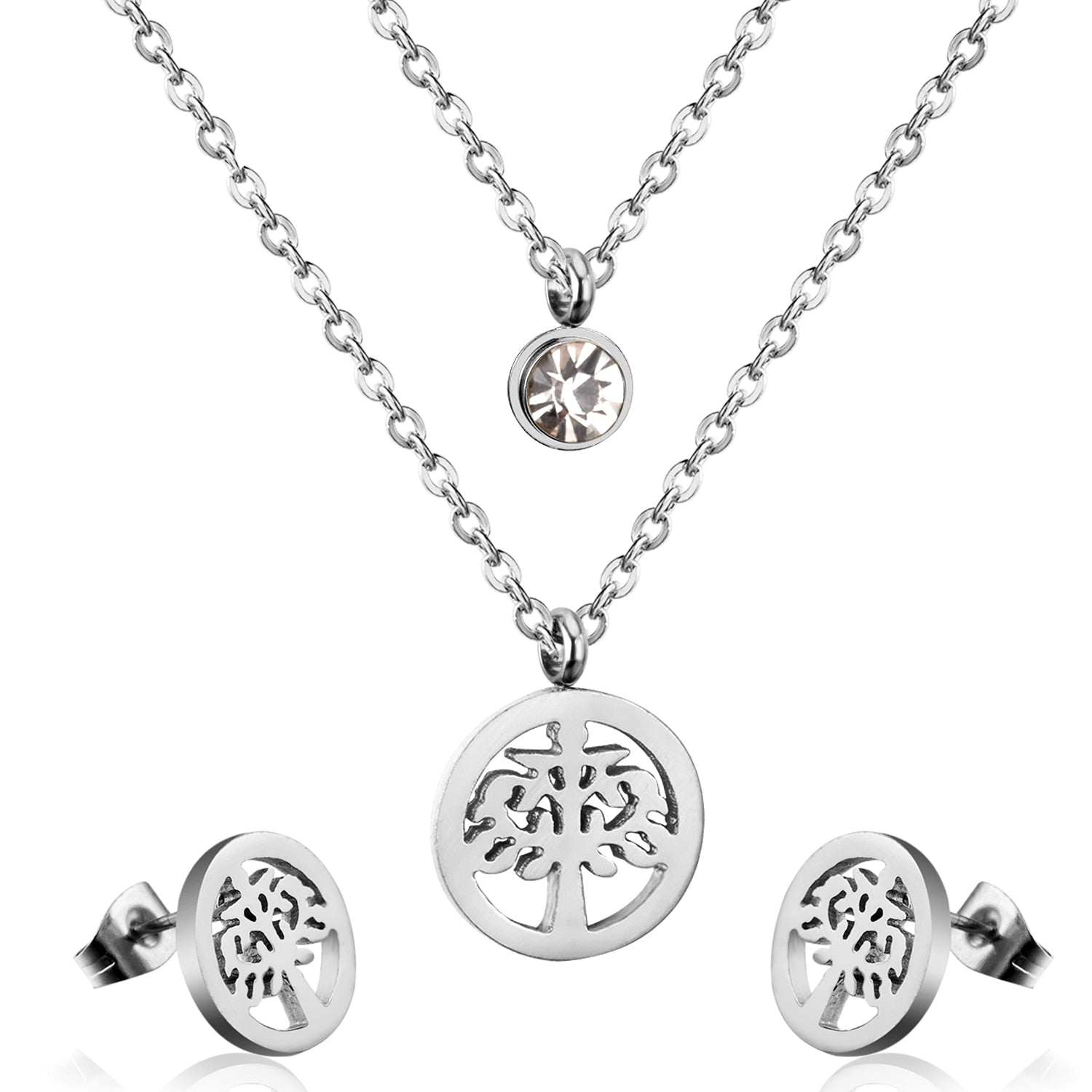 Peris Gems 137S Stainless Steel 3pc Jewelry Set for Women | Gold Crystal Diamond Jewelry Set Stainless Steel 3pc Jewelry Set for Women | Gold Crystal SHEIN Amazon Temu