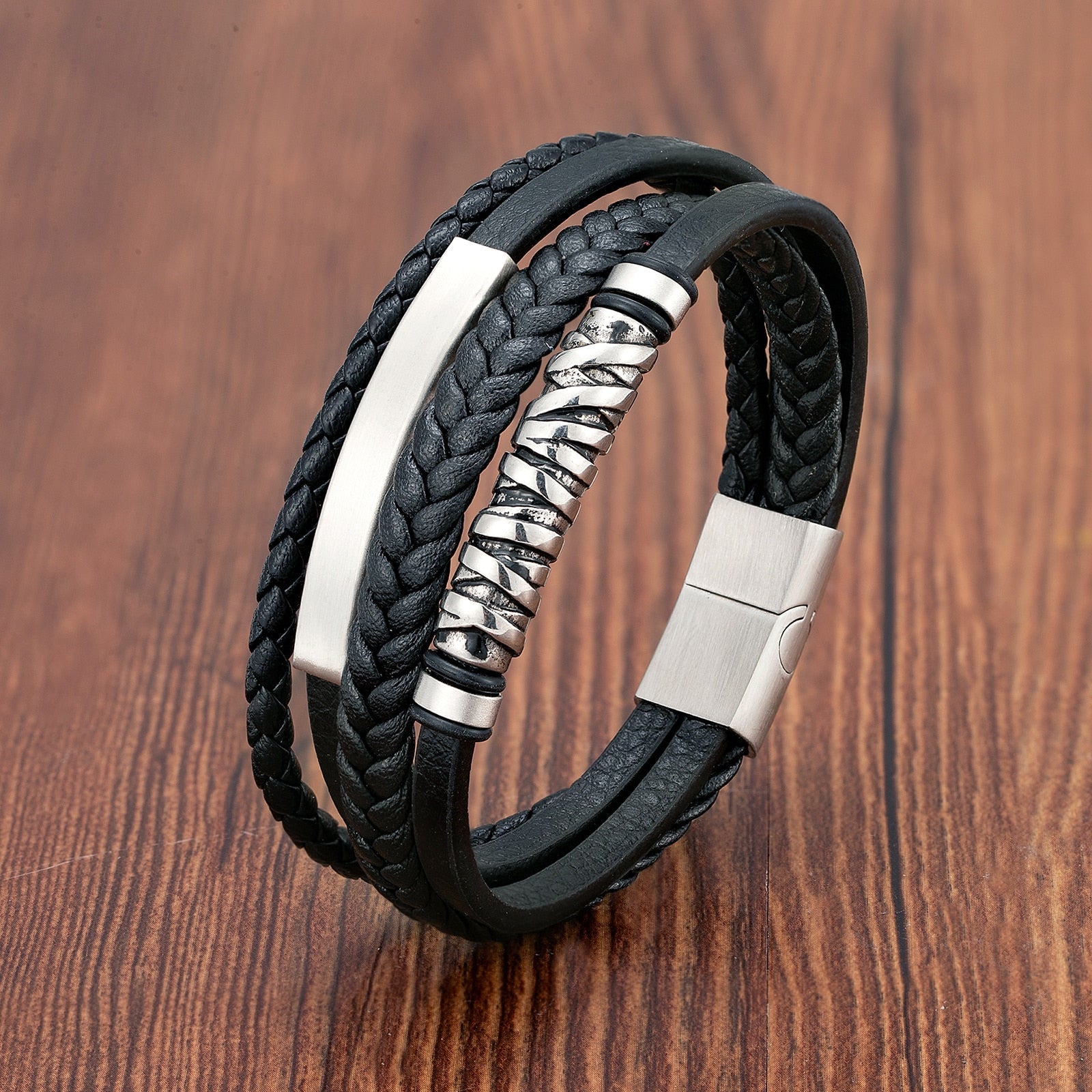 Peris Gems 14 / 18.5cm Woven Multilayered Bracelets Unisex | Stainless-Steel Clasp SHEIN Amazon Temu