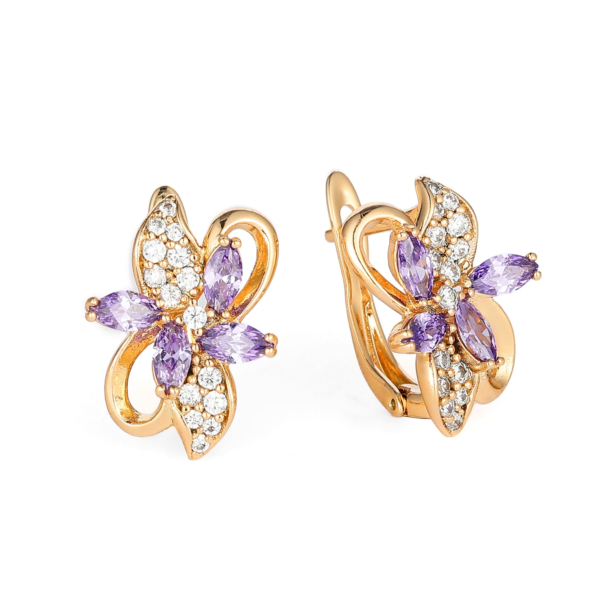 Peris Gems 14 Diamond Flower Stud Earrings for Women | Gold Diamond Stud Earrings SHEIN Amazon Temu