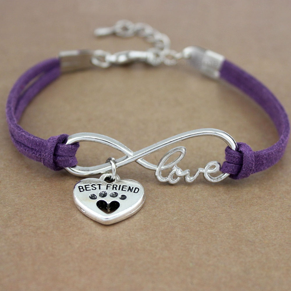 Peris Gems 14 Dog Paw Infinity Rope Bracelets for Women | Animal Love Charms Dog Paw Infinity Rope Bracelets for Women Animal Love Charms SHEIN Amazon Temu