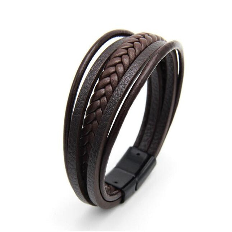 Peris Gems 14 Genuine Leather Braided Bracelet for Men SHEIN Amazon Temu