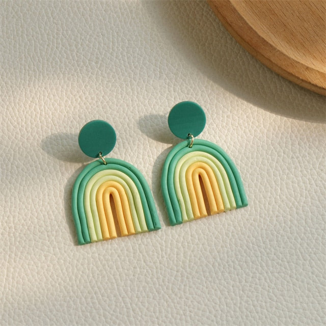 Peris Gems 14 Gradient Clay Tassel Earrings for Women | Stud Drop Earrings SHEIN Amazon Temu