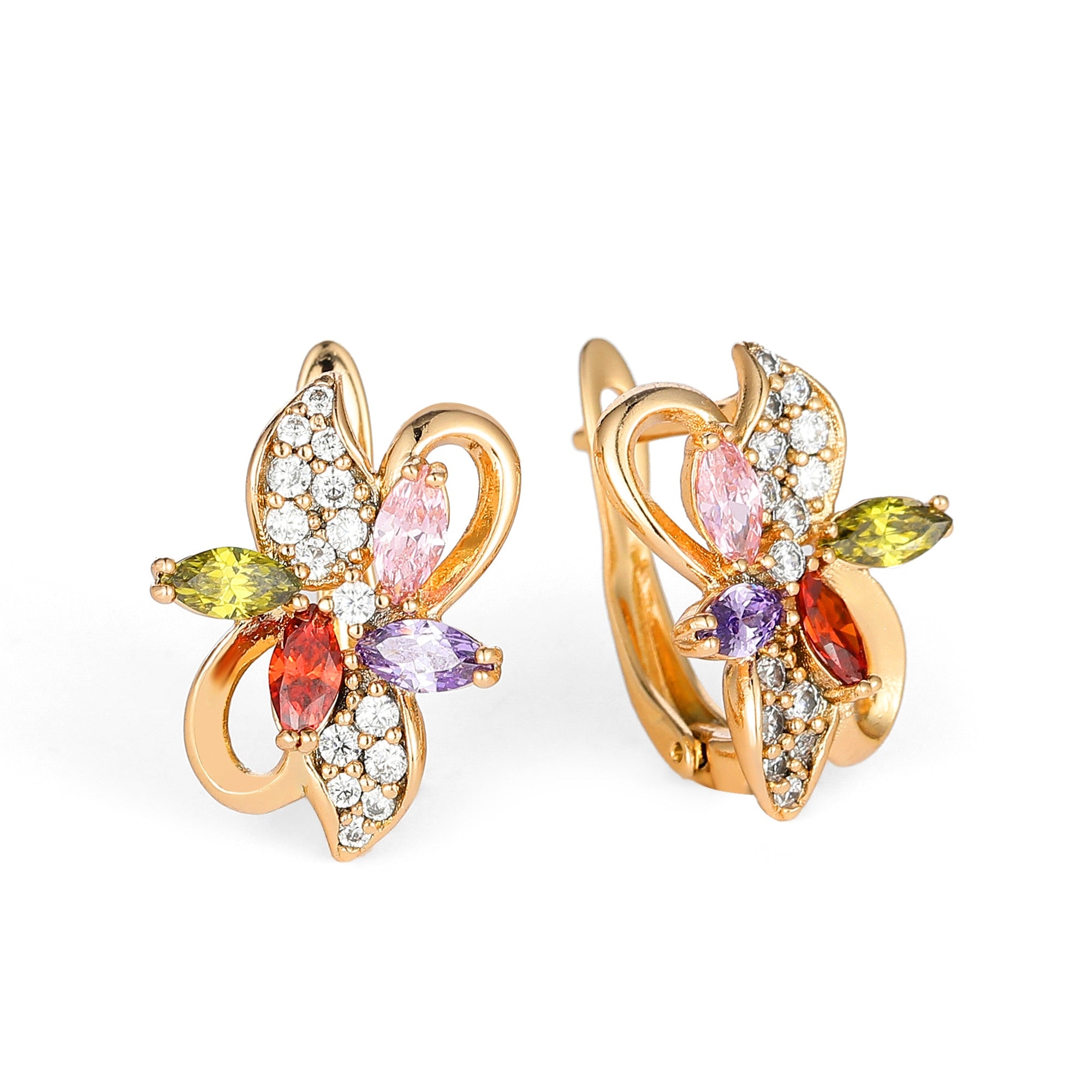 Peris Gems 15 Diamond Flower Stud Earrings for Women | Gold Diamond Stud Earrings SHEIN Amazon Temu