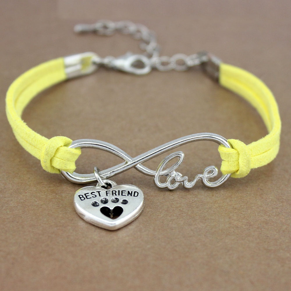 Peris Gems 15 Dog Paw Infinity Rope Bracelets for Women | Animal Love Charms Dog Paw Infinity Rope Bracelets for Women Animal Love Charms SHEIN Amazon Temu