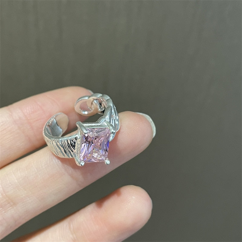 Peris Gems 15 Pink Heart Open Rings for Women | Silver Rings SHEIN Amazon Temu