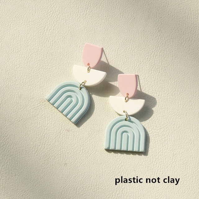Peris Gems 16 Gradient Clay Tassel Earrings for Women | Stud Drop Earrings SHEIN Amazon Temu