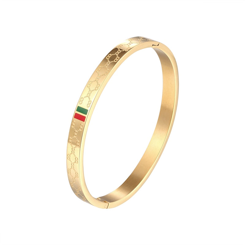 Peris Gems 16 Silver Gold Red and Green Bangle Bracelets for Women | Stainless-Steel Charm Gold Silver Bracelet SHEIN Amazon Temu